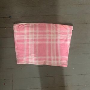 Small rue21 pink plaid summer tube top